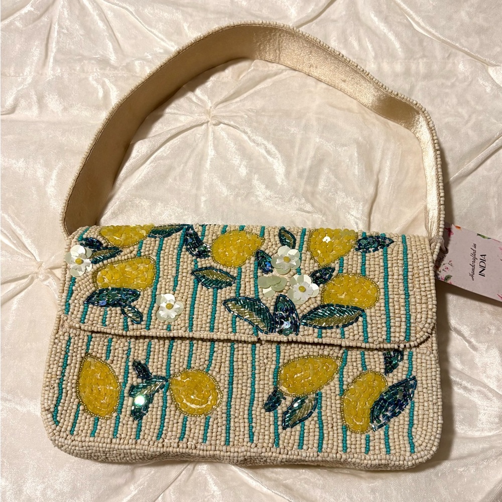 Beaded Lemon Shoulder Bag 🍋